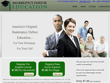 Tablet Screenshot of bankruptcydebtoreducation.com